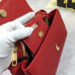 Dolce & Gabbana Medium Sicily Handbag In Dauphine Red For Women 10.2in/26cm DG BB4347A100180303