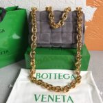 Bottega Veneta Chain Cassette Gray, For Women, Women’s Bags 10.2in/26cm
