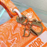 Christian Dior Medium Lady D-Lite Bag Orange, For Women, Women’s Handbags 24cm/9.5in CD M0565OROC_M057