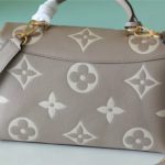 Louis Vuitton Madeleine MM Monogram Empreinte Dove Gray/ Creme Beige For Women, Women's Handbags, Shoulder and Crossbody Bags 11.8in/30cm LV M46041