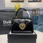Dolce & Gabbana Small Devotion Bag Black For Women 7.5in/19cm DG 