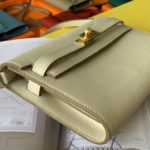 Hermes Kelly Classique To Go Wallet  21cm/8.3in Gold Toned Hardware For Women Cream