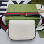 Gucci x Adidas Horsebit 1955 Mini Bag White For Women, Women's Bags 8.1in/21cm GG 658574 U3ZDG 8727