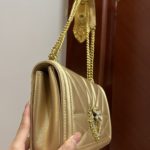 Dolce & Gabbana Large Devotion Bag In Quilted Nappa Gold For Women 10in/26cm DG