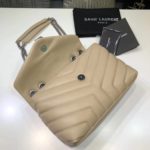 Saint Laurent Loulou Small Chain Bag In Matelassé "Y" Beige For Women 9.8in/23cm YSL 