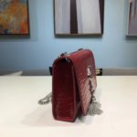 Saint Laurent Kate Small Chain Bag With Tassel In Embossed Burgundy For Women 7.8in/20cm YSL 