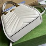 Gucci Marmont Matelasse Mini Bag White For Women, Women's Bags 7.5in/19cm GG ‎696123 DTDHT 9022