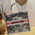 Christian Dior Large Dior Book Tote Red Multicolor, For Women, Women’s Handbags 16.5in/42cm CD