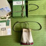 Gucci Ophidia Small GG Bucket Bag White For Women, Women's Bags 10in/25cm GG ‎