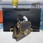 Dolce & Gabbana Small Devotion Bag In Mordore Nappa Antique Brass For Women 7.5in/19cm DG