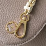 Louis Vuitton Capucines MM Taurillon Smokey Brown Green/ Creme/ Pink For Women, Women’s Bags, Shoulder And Crossbody Bags 12.4in/31.5cm LV M59516