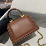 Dolce & Gabbana Small Devotion Bag In Plain Brown For Women 7.5in/19cm DG