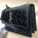 Saint Laurent Sunset Chain Wallet Black For Women 8.2in/21cm YSL