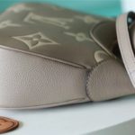 Louis Vuitton Bagatelle Monogram Empreinte Tourterelle Gray / Creme Beige For Women, Women's Handbags, Shoulder And Crossbody Bags 22cm/8.7in LV M46112