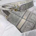 Christian Dior Medium Lady D-Lite Bag Grey, For Women, Women’s Handbags 24cm/9.5in CD