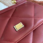 Dolce & Gabbana Medium Sicily Bag In Quilted Burgundy For Women 10.2in/26cm DG 