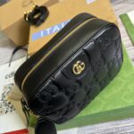 Gucci Matelasse Shoulder Bag Black For Women, Women's Bags 8.5in/22cm GG 702234 UM8HG 1046