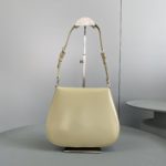 Prada Cleo Brushed Shoulder Bag With Flap Beige For Women, Women's Bags 9in/23cm