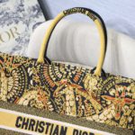 Christian Dior Large Dior Book Tote Yellow Multicolor, For Women, Women’s Handbags 16.5in/42cm CD