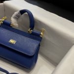 Dolce & Gabbana Small Sicily Bag In Dauphine Blue For Women 7.5in/19cm DG BB7116A100180648