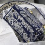 Christian Dior Medium Lady D-Lite Bag Blue, For Women, Women’s Handbags 24cm/9.5in CD M0565ORGO_M928