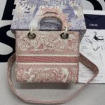 Christian Dior Medium Lady D-Lite Bag Pink, For Women, Women’s Handbags 24cm/9.5in CD M0565OTDT_M912