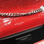 Saint Laurent Kate Small Chain Bag With Tassel In Embossed Burgundy For Women 7.8in/20cm YSL 