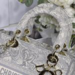 Christian Dior Medium Lady D-Lite Bag Grey, For Women, Women’s Handbags 24cm/9.5in CD