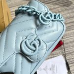 Gucci Marmont Super Mini Bag Blue For Women, Women's Bags 6.2in/17cm GG
