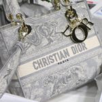 Christian Dior Medium Lady D-Lite Bag Grey, For Women, Women’s Handbags 24cm/9.5in CD