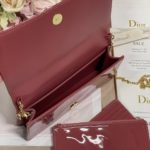 Christian Dior Lady Dior Pouch Crimson, For Women, Women’s Handbags 8.5in/21.5cm CD