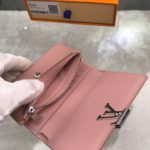 Louis Vuitton Capucines Sweet Brogues Taurillon Pink For Women, Women's Wallets 5.3in/13.5cm LV 