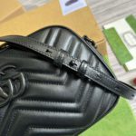 Gucci Marmont Matelasse Shoulder Bag Black For Women, Women's Bags 9.5in/24cm GG