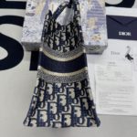 Christian Dior Small Dior Book Tote Blue, For Women, Women’s Handbags 26.5cm/10.5in CD M1265ZRIW_M928