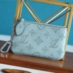 Louis Vuitton Key Pouch Mahina Light Blue For Women, Women's Wallets 5.1in/13cm LV