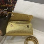Dolce & Gabbana Small Sicily Bag In Dauphine Gold For Women 7.5in/19cm DG 