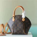 Louis Vuitton Ellipse BB Handbag Created By Nicolas Ghesquiere From Classic Monogram Canvas For Women Brown 23cm/8.9in LV