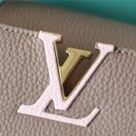 Louis Vuitton Capucines MM Taurillon Smokey Brown Green/ Creme/ Pink For Women, Women’s Bags, Shoulder And Crossbody Bags 12.4in/31.5cm LV M59516