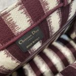 Christian Dior Medium Dior Book Tote Red D-Stripes Embroidery For Women 36cm/16.5in CD
