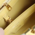 Louis Vuitton Capucines BB Taurillon Creme Beige/ Plume Yellow Berlingot For Women, Women’s Bags, Shoulder And Crossbody Bags 10.6in/27cm LV