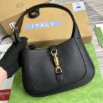 Gucci Jackie 1961 Small Shoulder Bag Black For Women, Women's Bags 10.8in/28cm GG ‎636709 10O0G 1000