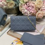 Christian Dior Lady Dior Pouch Smoky blue, For Women, Women’s Handbags 8.5in/21.5cm CD