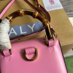 Gucci Bamboo Mini Handbag Pink For Women, Women's Bags 6.2in/16cm GG 702106 UZY0T 5814