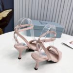Prada Quilted Nappa Sandals Pink For Women 2.6in/65mm PRD