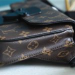 Louis Vuitton S-Lock Sling Monogram Macassar Black For Men, Men's Bags, Crossbody Bags 8.3in/21cm LV M45807