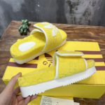 Gucci x Adidas Men's Sandal With Platform And GG Yellow For Men 702398 UU010 7171