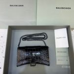 Balenciaga Hourglass Wallet On Chain in Black, For Women, Women's Bags 7.6in/19cm 6560501LR671000