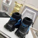 Prada Cloudbust Thunder High-Top Sneakers Blue/Black For Women 1.9in/50mm PRD