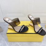 Fendi First Black Transparent High-Heeled Sandals For Women