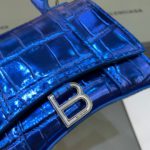 Balenciaga Hourglass Mini Handbag With Chain In Light Blue, For Women, Women's Bags 4.7in/12cm